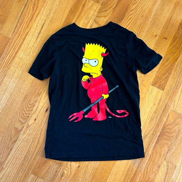 Bart Simpson Graphic Tee Shirt (Bart as a Devil, Black, Size L) - Picture 1 of 5